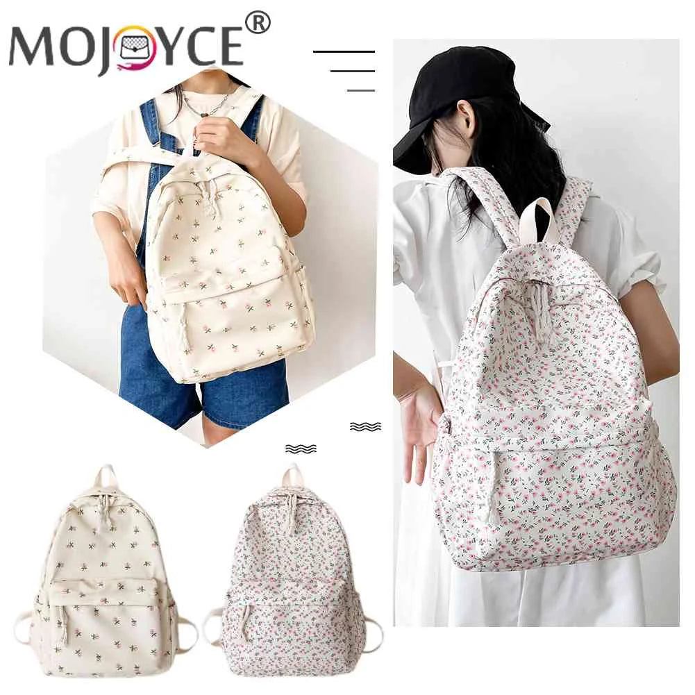 Small Fresh Backpack Women Travel Bag High Capacity Flower Women Backpack