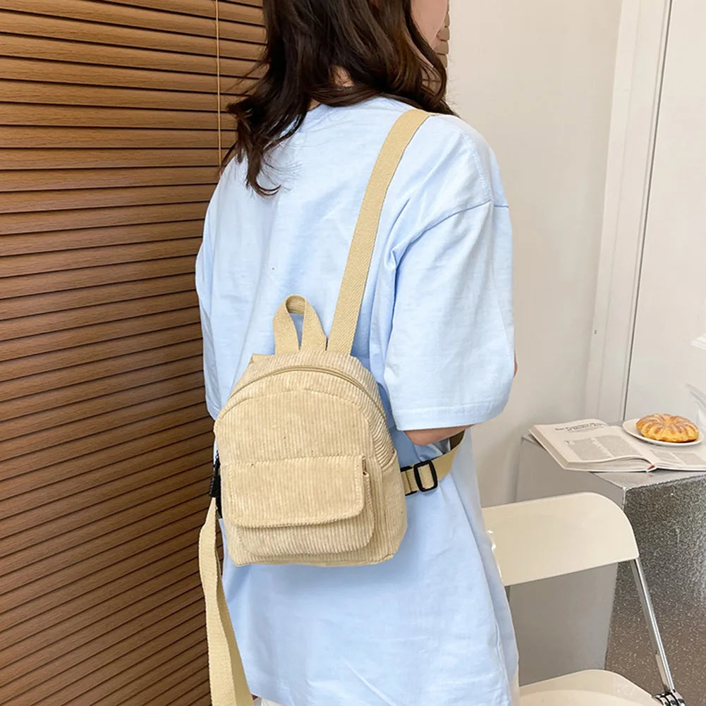 Small Fresh Backpack Women Travel Bag High Capacity Solid
