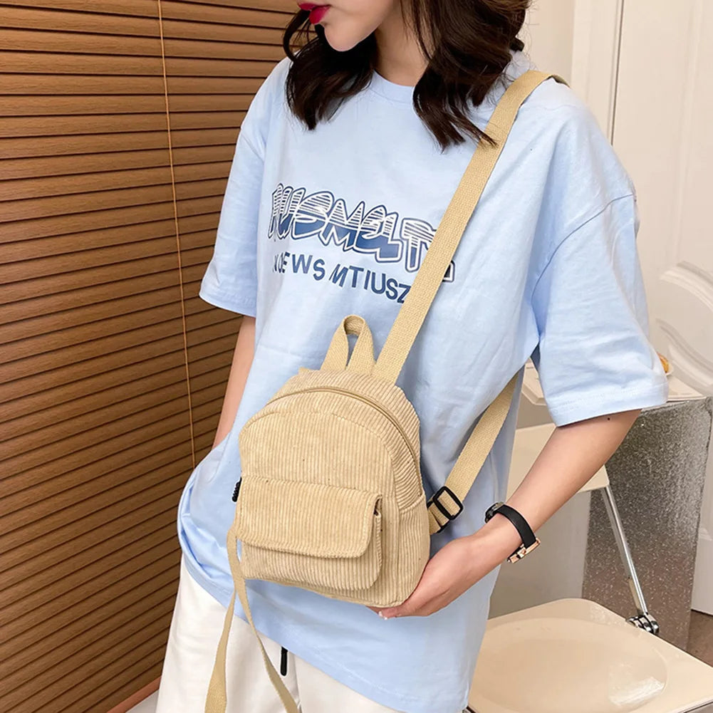 Small Fresh Backpack Women Travel Bag High Capacity Solid