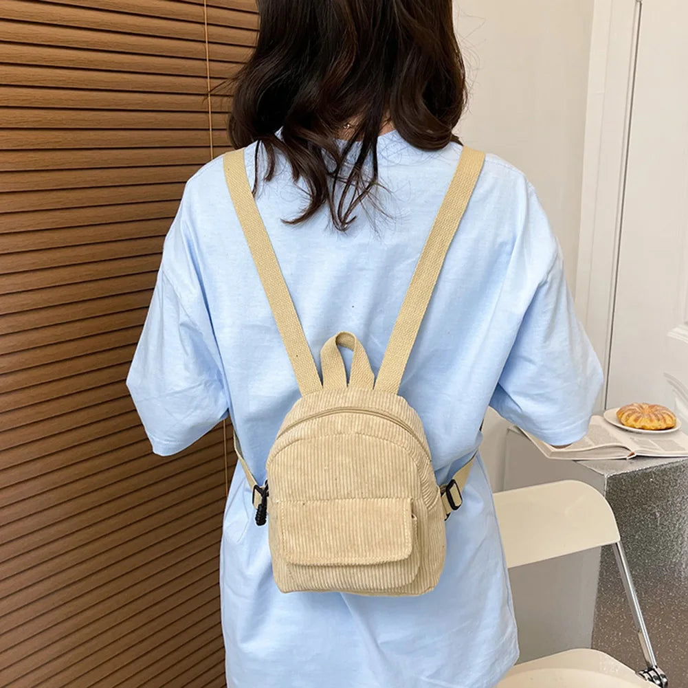 Small Fresh Backpack Women Travel Bag High Capacity Solid