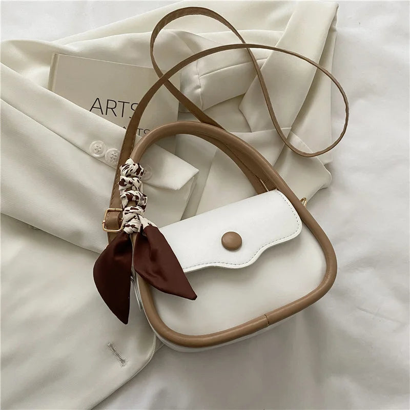 Small Fresh Women's Bag Niche Shoulder Handbag Silk Scarf Messenger