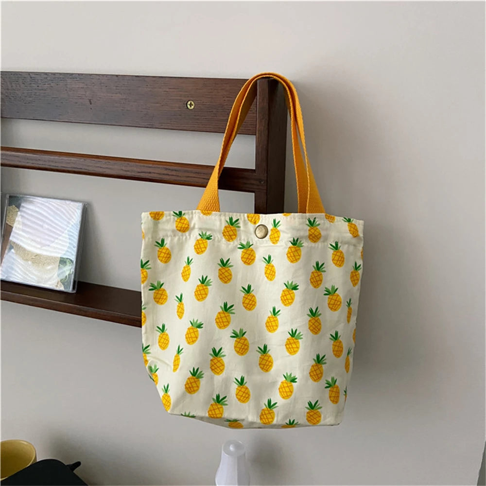 Small Fresh Portable Lunch Bag Female Mini Hand Carry Cloth Bag