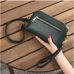 Small Leather Shoulder Bag Women Clutches Bee Crossbody Bags Cowhide Purse
