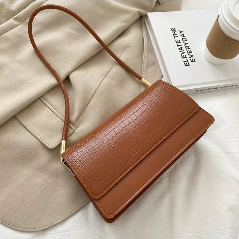Women's Soft PU Leather Handbag Vintage Shoulder Bag Clutch Purse