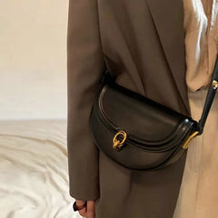 Small Hasp Crossbody Shoulder Bag for Women Summer Leather Ladies Sling Bag