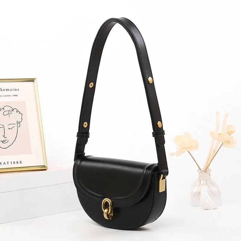 Small Hasp Crossbody Shoulder Bag for Women Summer Leather Ladies Sling Bag