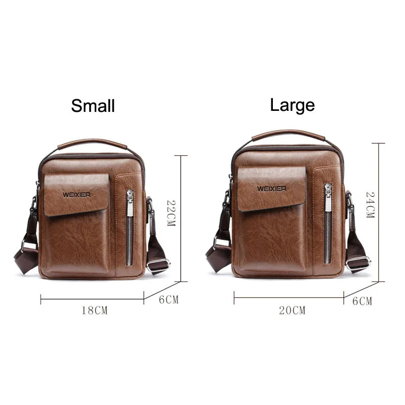 Men Handbag Vertical Business Crossbody Bag Letters Printed Handbags