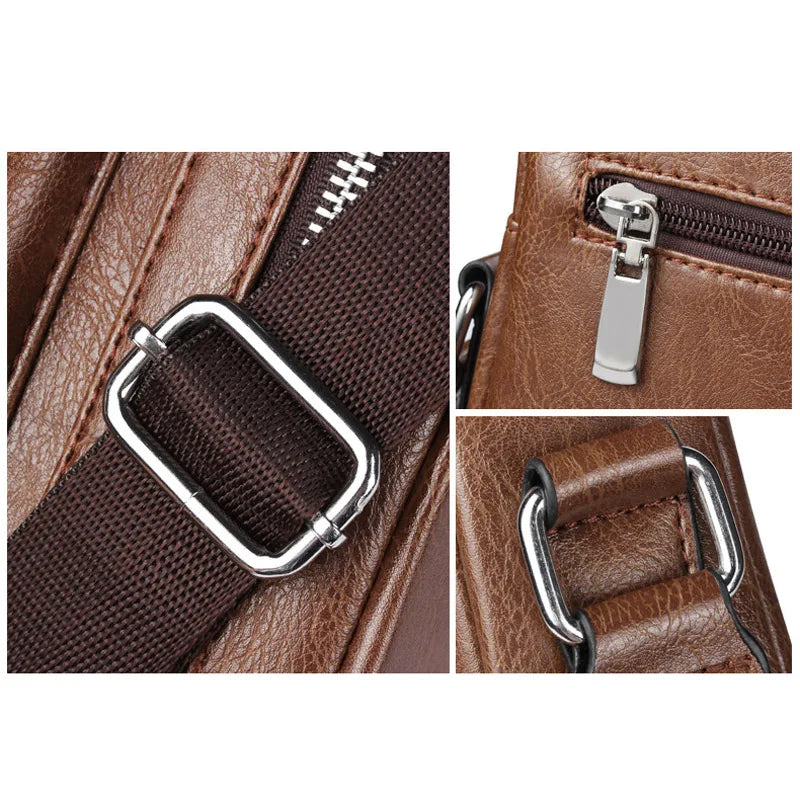 Men Handbag Vertical Business Crossbody Bag Letters Printed Handbags