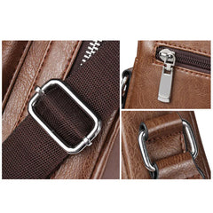 Men Handbag Vertical Business Crossbody Bag Letters Printed Handbags