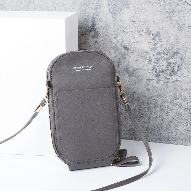 Women's Leather Touch Screen Shoulder Bag