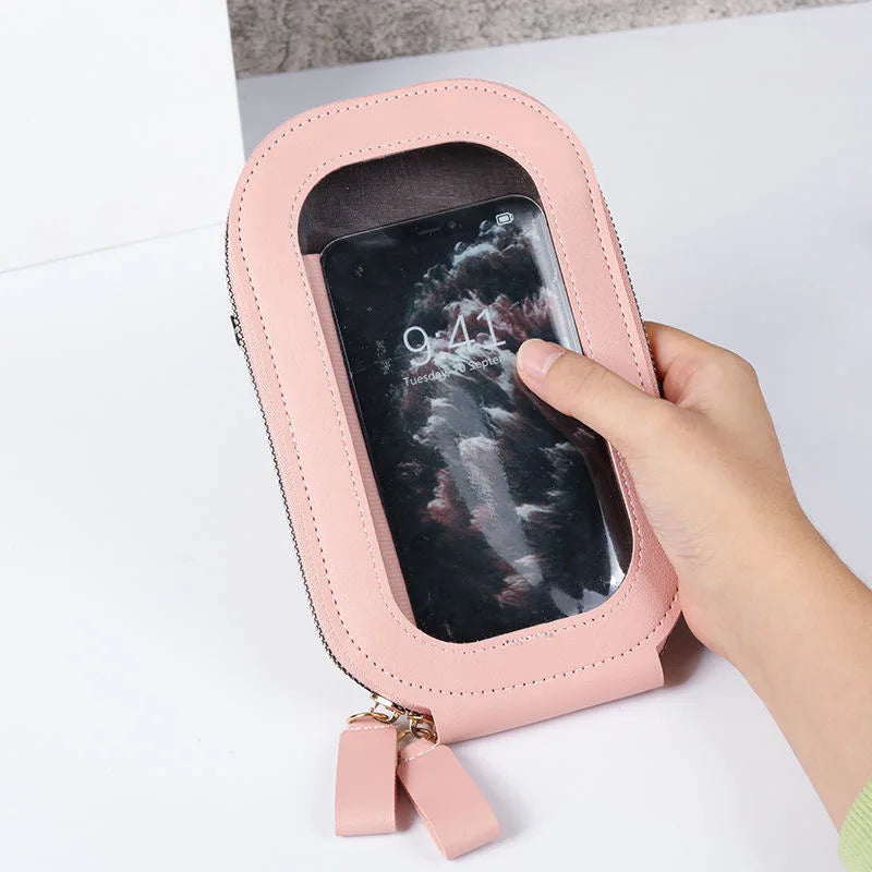 Women's Leather Touch Screen Shoulder Bag