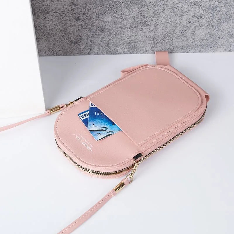 Women's Leather Touch Screen Shoulder Bag