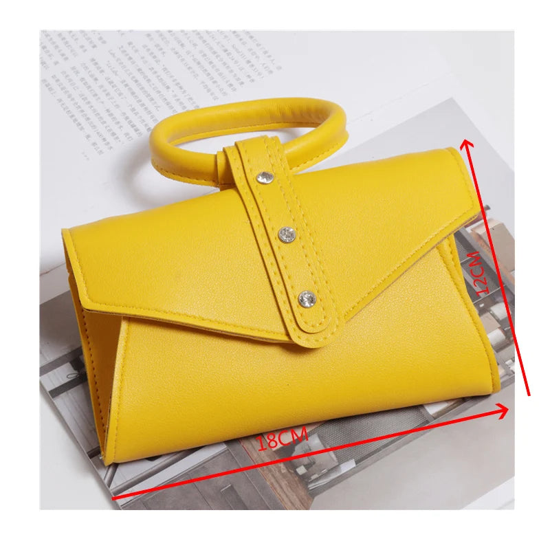 Small Leather Belt Bag Women Candy Round Shoulder Bags Handbag Female Banana Clo