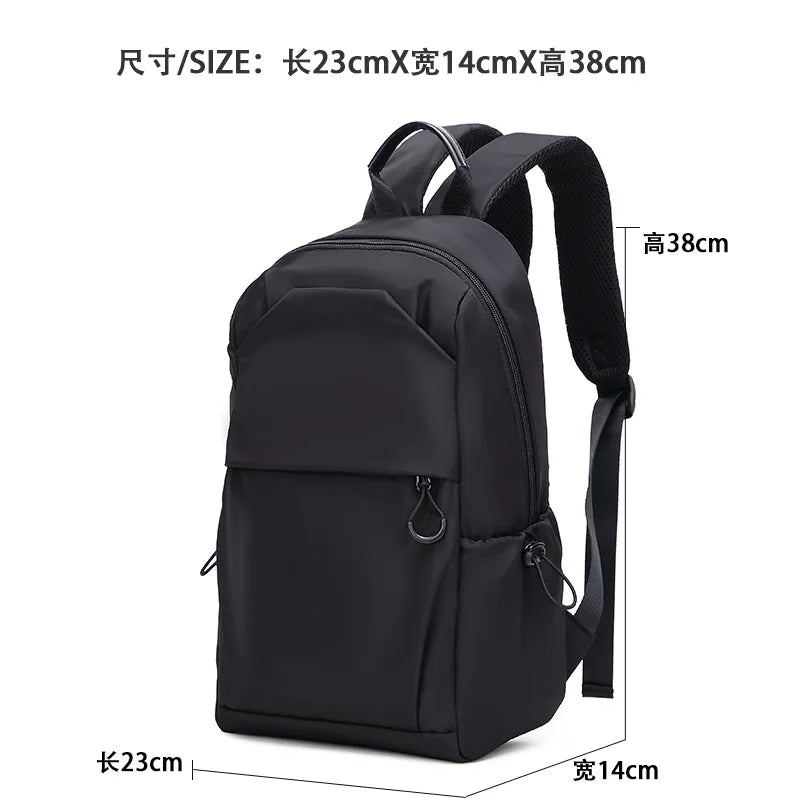 Small Men's Backpack Sports Outdoor School Bag Oxford Cloth Travel Rucksack