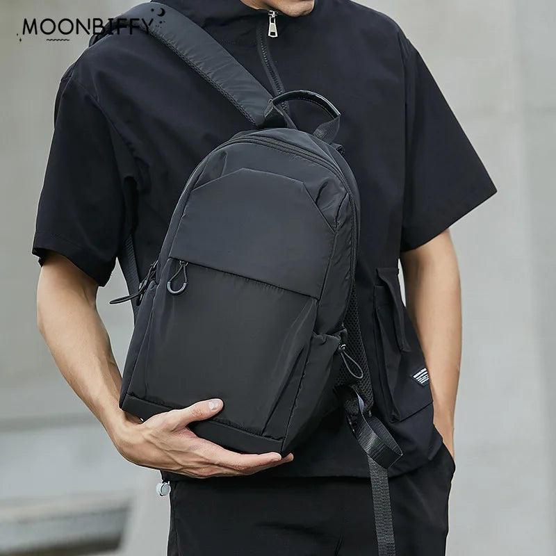 Small Men's Backpack Sports Outdoor School Bag Oxford Cloth Travel Rucksack