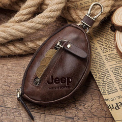 Men's Leather Car Keys Wallet Holder Organizer Keychain Purse