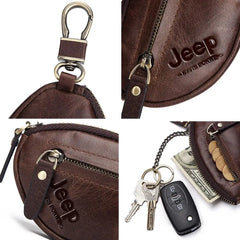 Men's Leather Car Keys Wallet Holder Organizer Keychain Purse