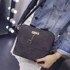 Small Messenger Crossbody Bag Ladies Zipper Handbags Shoulder Bags with Deer Toy