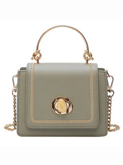 Top Handle Women's Bag Solid Shoulder Crossbody Bags Pu Leather Handbag