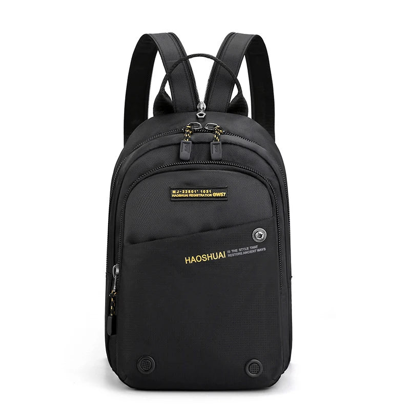 Men's Nylon Backpack Rucksack Military Travel Messenger Cross Body Bag