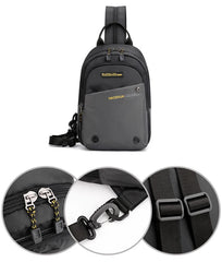 Men's Nylon Backpack Rucksack Military Travel Messenger Cross Body Bag