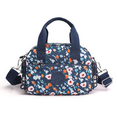 Nylon Women Shoulder Bag Floral Print Messenger Crossbody Purse