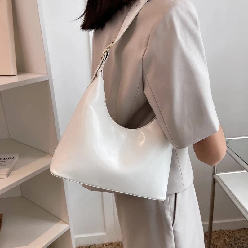 PU Leather Armpit Bag Women Handbags Vintage Shoulder Bags