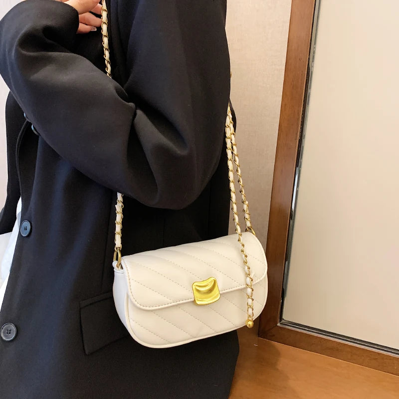 Small PU Leather Flap Crossbody Bag Women Chain Shoulder Handbag SG391
