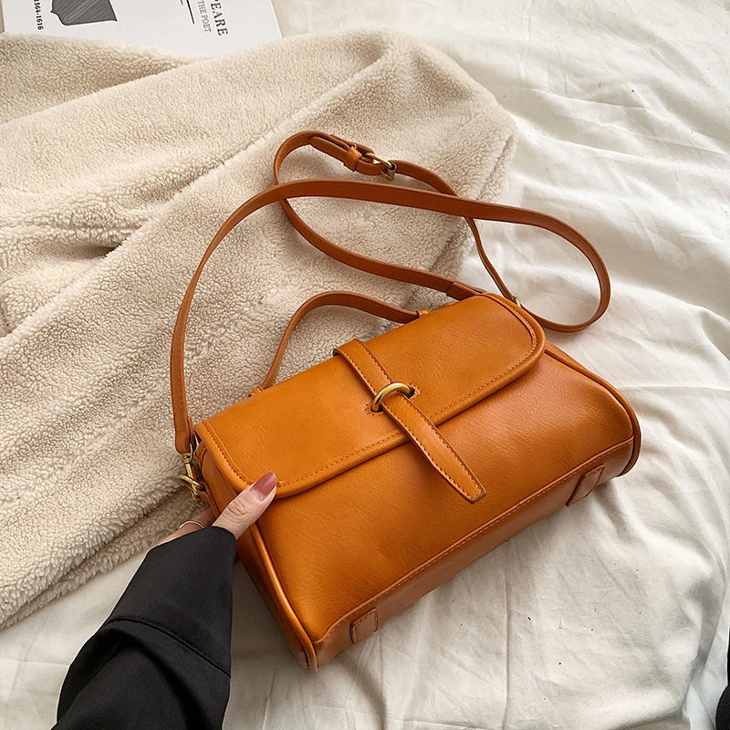 PU Leather Totes Shoulder Bag Spring Flap Crossbody Female Handbags