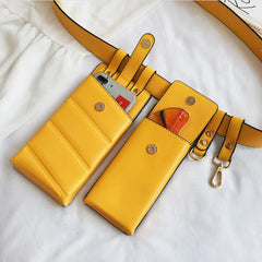 Small PU Leather Waist Bag Waist Belt Bag Crossbody Chest Bags Girl Fanny Pack