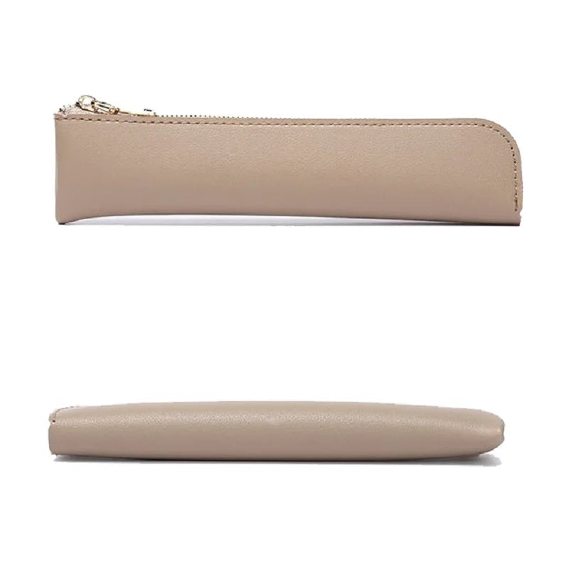 Small Pencil Case Bag Cosmetic Bag Durable Zipper Pu Leather Makeup Pouch