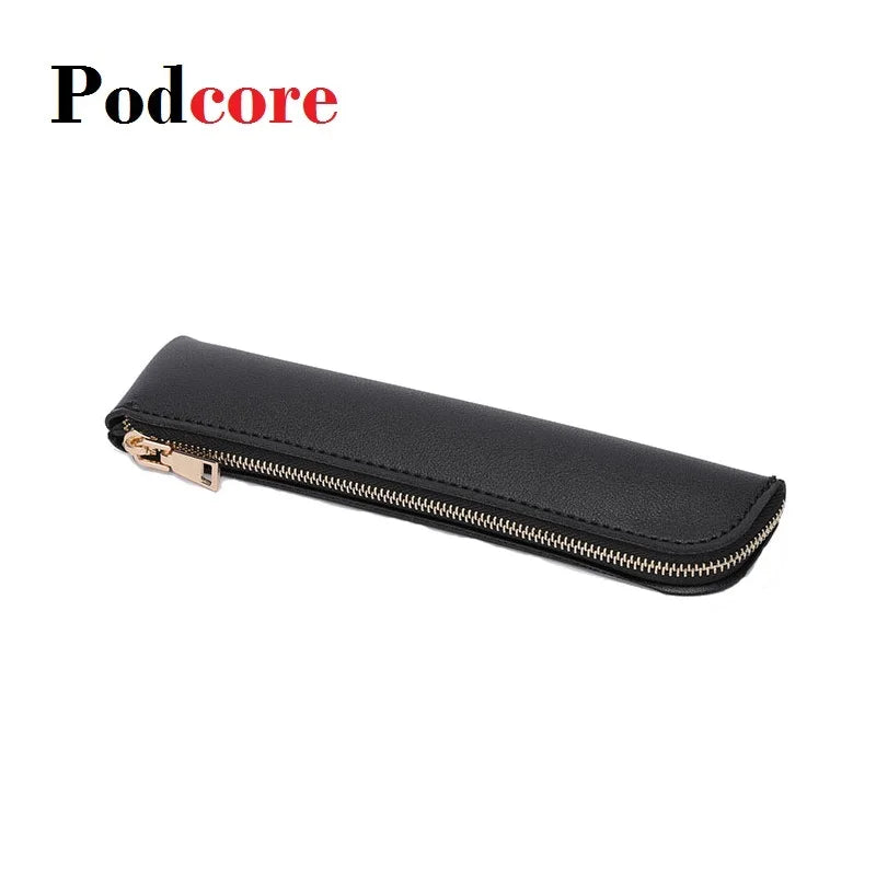 Small Pencil Case Bag Cosmetic Bag Durable Zipper Pu Leather Makeup Pouch