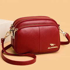 Small Leather Messenger Bag for Women, Vintage Shoulder Purse