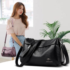 Women Leather Crossbody Bag Purse with Long Shoulder Strap
