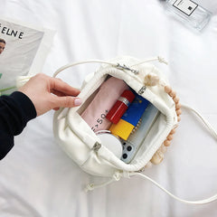 Pleated Women's Shoulder Bag Crossbody Chain Handbag