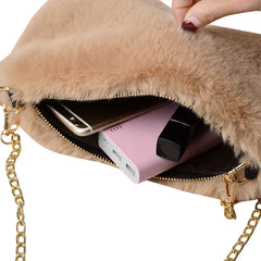 Plush Crossbody Shoulder Bag for Women