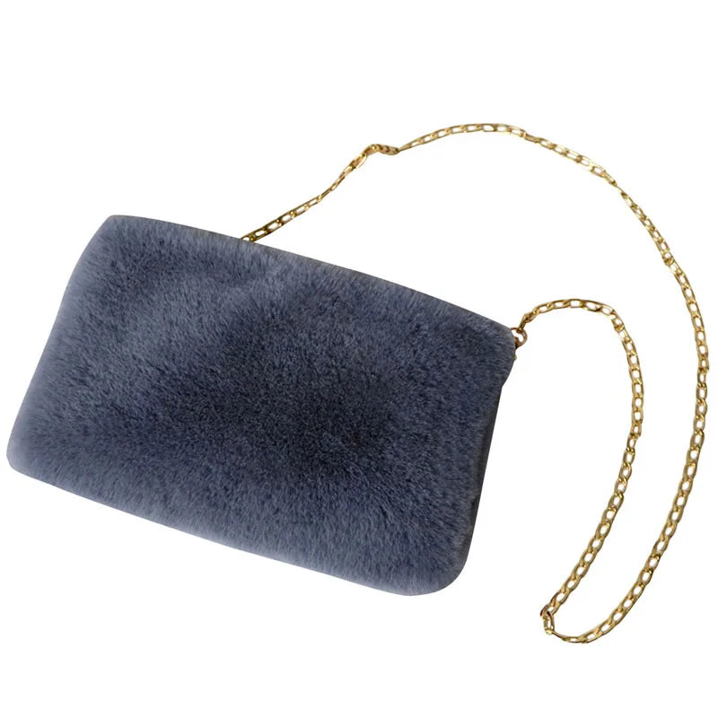 Plush Crossbody Shoulder Bag for Women