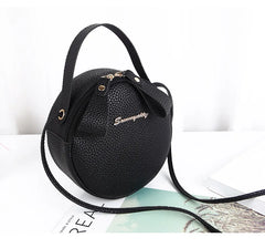 Pu Leather Women Crossbody Circular Bag Messenger Shoulder Bag