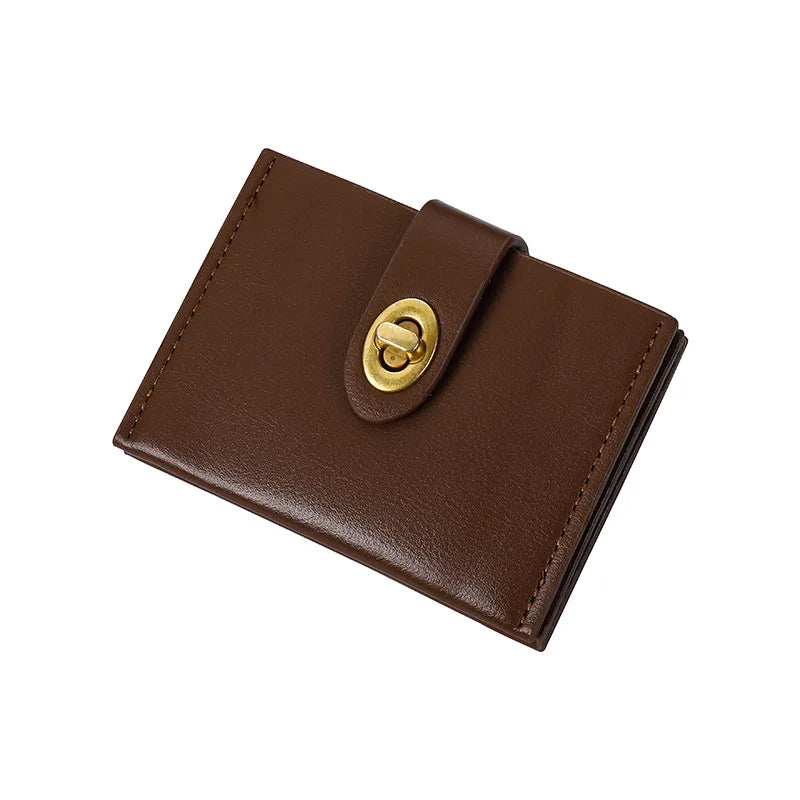 Small Purse Female Short Style Pure Color High-end Student Ins Multi-card Thin