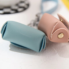 Small Purse Keychain Wallet Pouch Portable Storage Bag PU Leather