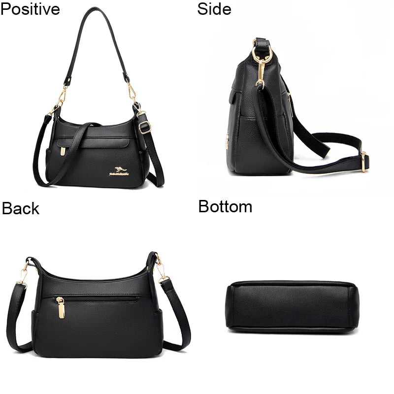 Soft Leather Shoulder Bags Vintage Crossbody Bag
