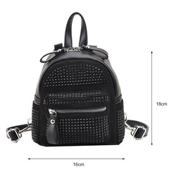 Rhinestone Backpack Women Crystal Shoulder School Bags Storage Tote