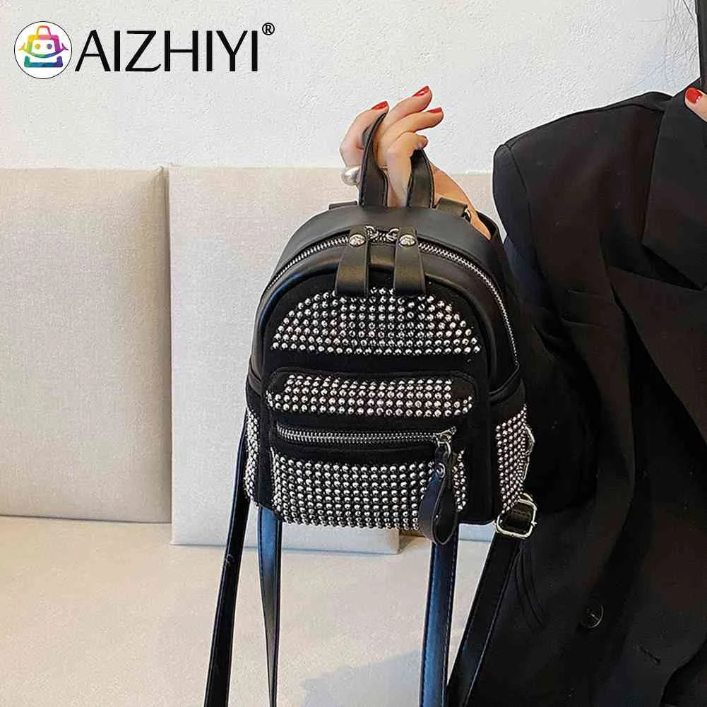 Small Rhinestone Backpack Crystal Shoulder School Bag