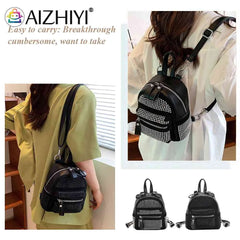 Small Rhinestone Backpack Crystal Shoulder School Bag
