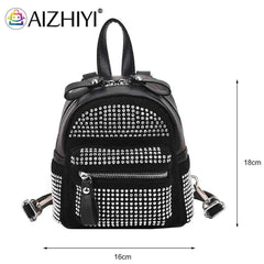 Small Rhinestone Backpack Crystal Shoulder School Bag