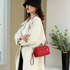 Women's Solid Nylon Shoulder Bag Waterproof Crossbody Soft Zipper Clutch Sac