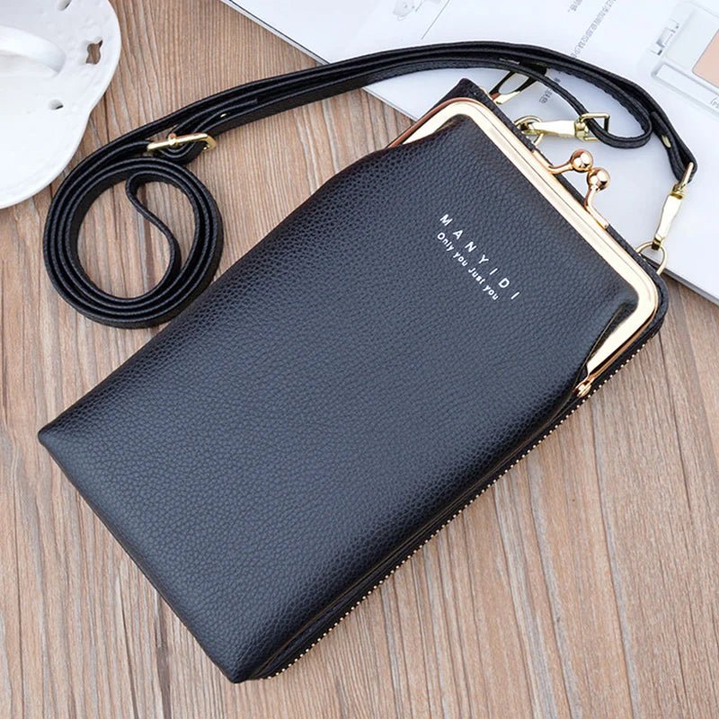 Soft Leather Cell Phone Bag Ladies Crossbody Bag Purse Mini Sac