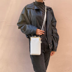 Soft Leather Cell Phone Bag Ladies Crossbody Bag Purse Mini Sac