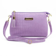 Small Shoulder Bag Tassel Crossbody Flap Bag Solid Messenger Bag
