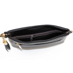 Small Shoulder Bag Tassel Crossbody Flap Bag Solid Messenger Bag